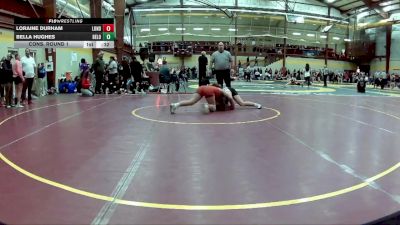 130 lbs Cons. Round 1 - Bella Hughes, Benjamin Logan vs Loraine Durham, London HS