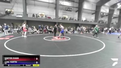 157 lbs Cons. Round 3 - Sawyer Evans, WA vs Luke Martin, WA