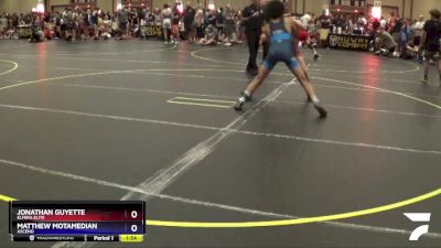 130 lbs Quarterfinal - Jonathan Guyette, Elmira Elite vs Matthew Motamedian, Ascend