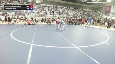 100 lbs Quarters - Lucas Larson-Owen, Inland Northwest Wrestling Training Center vs Ryan Cotton, Outlaw Wrestling Club