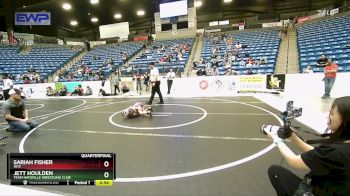 52 lbs Quarterfinal - Jett Houlden, Team Haysville Wrestling Club vs Sariah Fisher, WTC