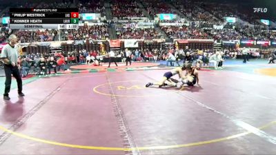 A - 118 lbs Semifinal - Konner Heath, Laurel vs Philip Westrick, Lockwood (Billings)