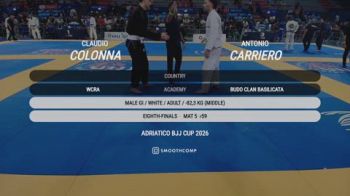 Antonio Carriero vs Claudio Colonna 2026 UIJJ ADRIATICO BJJ CUP