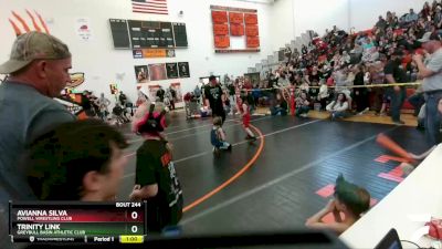 45-50 lbs Round 5 - Avianna Silva, Powell Wrestling Club vs Trinity Link, Greybull Basin Athletic Club