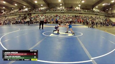 55 lbs Champ. Round 1 - Jaxon Mercer, Pleasant Hill Youth Wrestling Club-AAA vs Sawyer Bearden, Marshfield Youth Wrestling-AA 