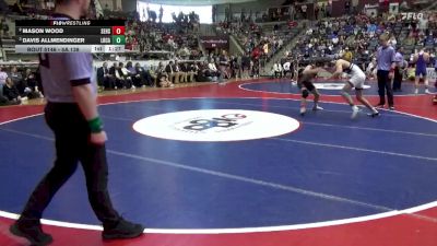 5A 138 lbs 3rd Place Match - Davis Allmendinger, Little Rock Christian vs Mason Wood, Searcy
