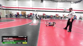 60A Cons. Semi - Brecken Amaya, Wild Cat Wrestling Club vs Oakley Jones, Higginsville Youth Wrestling