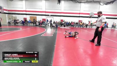 60A Cons. Semi - Brecken Amaya, Wild Cat Wrestling Club vs Oakley Jones, Higginsville Youth Wrestling