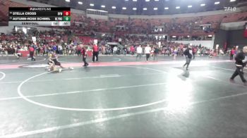 100 lbs Semifinal - Stella Cross, Badger Youth Wrestling vs Autumn-Rose Schmel, New London Youth Wrestling Club