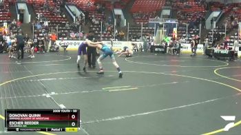 90 lbs Quarterfinal - Escher Reeder, Caledonia WC vs Donovan Quinn, Simmons Academy Of Wrestling