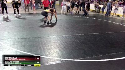 109-111 lbs Round 1 - Emmi Casias, Pikes Peak Warriors Wrestling vs Dallas Higbee, Westside Wrestling Club