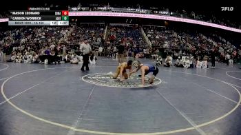 1A 150 lbs Semifinal - Mason Leonard, South Davidson Middle And High School vs Carson Worrick, Alleghany High School