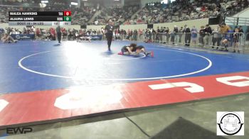 84 lbs Consi Of 4 - Malea Hawkins, Tulsa Union Girls vs Alaura Lewis, Noble Takedown Club