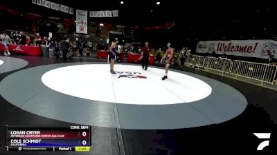 119 lbs Cons. Semi - Logan Cryer, Peterson Grapplers Wrestling Club vs Cole Schmidt, California