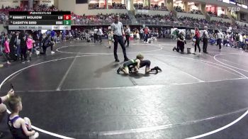 56 lbs Champ. Round 1 - Cashtyn Bird, Wisner Rec Wrestling Club vs Emmett Wolkow, Gordon/Rushville Jr. Wrestling