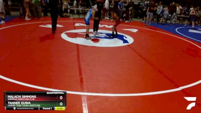 71 lbs Quarterfinal - Malachi Simmons, Sheridan Wrestling Club vs Tanner Guina, Lander Tiger Tough Wrestling