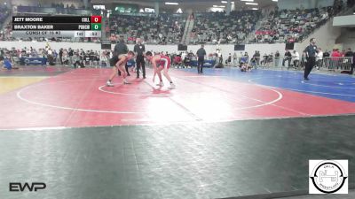 101 lbs Consi Of 16 #2 - Jett Moore, Collinsville Junior High vs Braxton Baker, Ponca City Wrestling