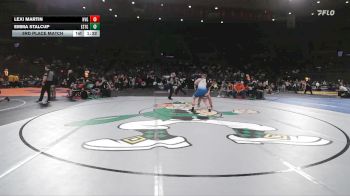 4A/3A/2A/1A Girls 235 3rd Place Match - Emma Stalcup, Estacada Girls vs Lexi Martin, Hidden Valley Girls