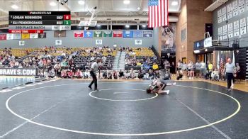 133 lbs 3rd Place Match - Eli Pendergrass, Mount Olive vs Logan Robinson, UNC Pembroke