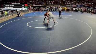 D 1 138 lbs Champ. Round 1 - Aiden Krass, East Ascension vs Phillip Street, Catholic - B.R.