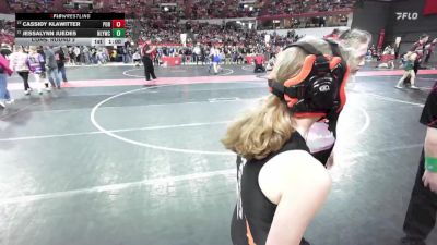 105 lbs Cons. Round 2 - Cassidy Klawitter, Portage vs Jessalynn Juedes, New London Youth Wrestling Club