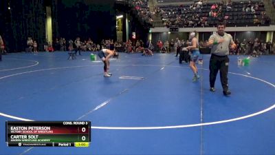 100 lbs Cons. Round 3 - Easton Peterson, Victory School Of Wrestling vs Carter Solt, Askren Wrestling Academy