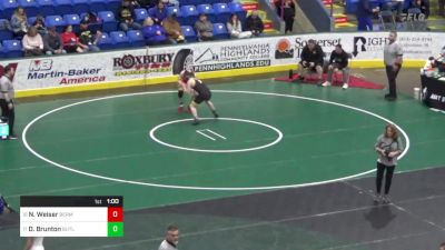 140 lbs Round Of 32 - Noah Weiser, Bermudian Springs vs Dennis Brunton, Butler