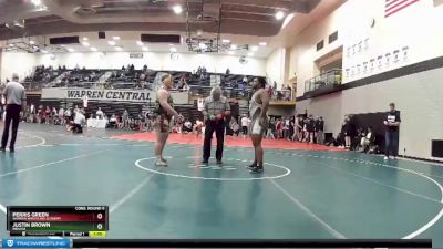 285 lbs Cons. Round 5 - Justin Brown, Indiana vs Perris Green, Warren Wrestling Academy