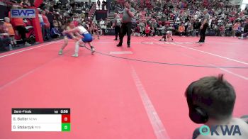 58 lbs Semifinal - Gracelynn Butler, Newkirk Takedown Club vs Davie Stolarzyk, Piedmont