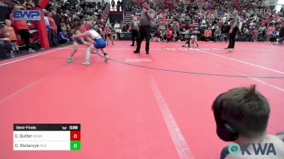 58 lbs Semifinal - Gracelynn Butler, Newkirk Takedown Club vs Davie Stolarzyk, Piedmont