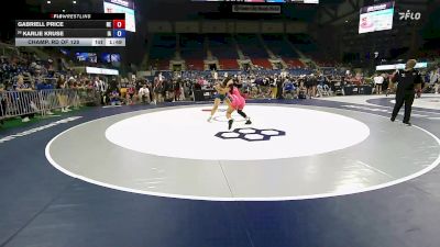 125 lbs Champ. Rd Of 128 - Gabriell Price, NE vs Karlie Kruse, IA