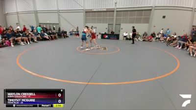 152 lbs Round 2 (6 Team) - Waylon Cressell, North Dakota Red vs Timothy McGuire, Texas Blue