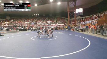 130 lbs Champ. Round 1 - Maddie Fullerton, Wellington HS vs Mylee Miller, Chanute HS