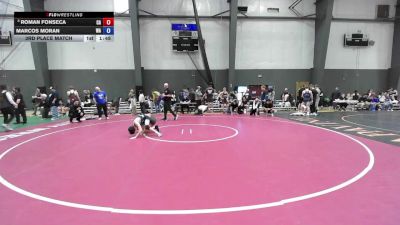 16U Boys FS - 100 lbs 3rd Place Match - Roman Fonseca, CA vs Marcos Moran, WA