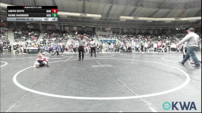 37 lbs Round Of 16 - Amos Boyd, Harrah vs Kobe Haderer, Redskins Wrestling Club