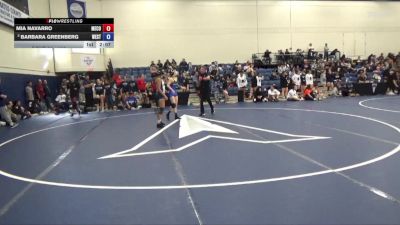 110 lbs Champ. Round 2 - Mia Navarro, Menlo College vs Barbara Greenberg, Westcliff