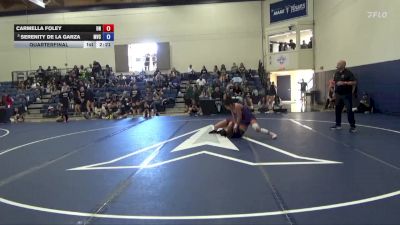 138 lbs Quarterfinal - Serenity De La Garza, Missouri Valley vs Carmella Foley, Unattached