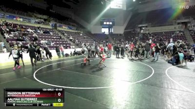 61-65 lbs Round 2 - Aaliyah Gutierrez, Pomona Wrestling Club Colorado vs Madison Betterman, Betterman Elite Wrestling