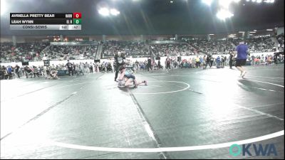 105 lbs Consolation - Avriella Pretty Bear, Harrah Little League Wrestling vs Leah Wynn, El Reno Wrestling Club