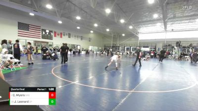 87 lbs Quarterfinal - Jared Leonard, Cougars Wrestling Club vs Cade Chaos Myers, Green River Grapplers