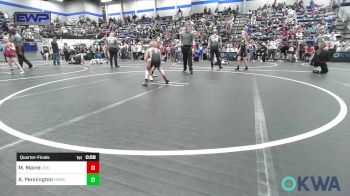 67 lbs Quarterfinal - Mikael Maine, Lexington Wrestling Club vs Azalea Pennington, Henryetta Knights Wrestling Club