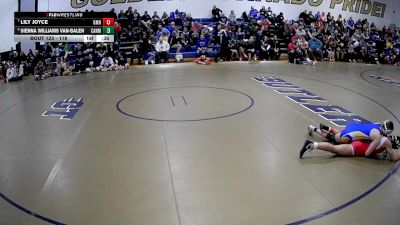 118 lbs Cons. Round 1 - Sienna Williams Van-Balen, Cannon McMillan vs Lily Joyce, General Mclane Hs