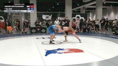79 kg Cons. Sub-rd Of 32 - Westen Hoffschneider, Wyoming Wrestling Reg Training Ctr vs Eli Roe, Ragnarok Wrestling Club