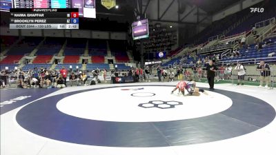 130 lbs 7th Place Match - Naima Ghaffar, IN vs Brooklyn Perez, AZ
