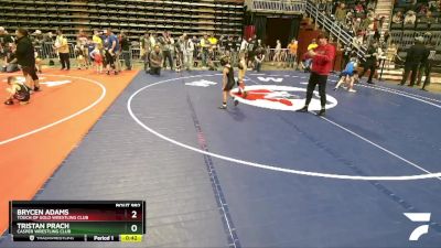 53 lbs Cons. Round 3 - Tristan Prach, Casper Wrestling Club vs Brycen Adams, Touch Of Gold Wrestling Club