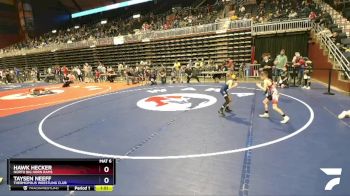 53 lbs Quarterfinal - Hawk Hecker, North Big Horn Rams vs Taysen Neeff, Thermopolis Wrestling Club