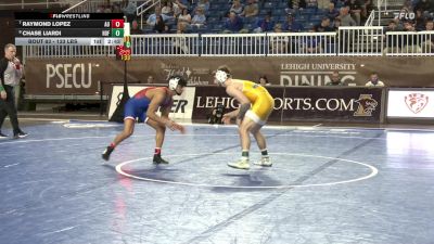 133 lbs Consi Of 8 #2 - Raymond Lopez, American vs Chase Liardi, Hofstra