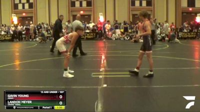 107 lbs Champ. Round 1 - Gavin Young, OBWC vs Landon Meyer, Shore Thing
