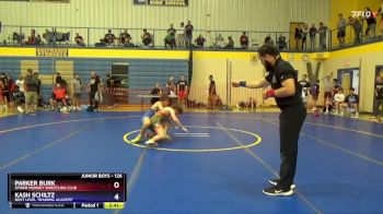 126 lbs 5th Place Match - Parker Burk, Spider Monkey Wrestling Club vs Kash Schiltz, Next Level Training Academy