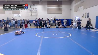 70-73 lbs Champ. Round 4 - Ryder Kluesner, Lakeland Wrestling Club vs Rownin Streeter, Apex Wrestling